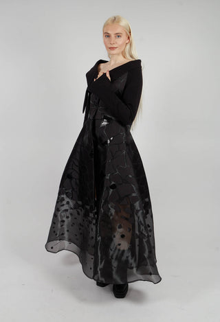 Hops Dress Coat in Black