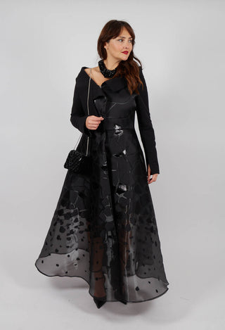 Hops Dress Coat in Black