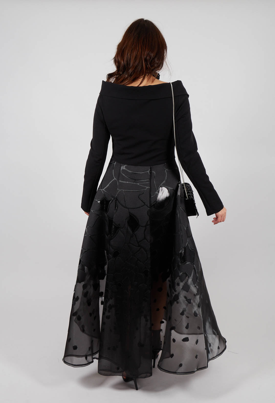Hops Dress Coat in Black
