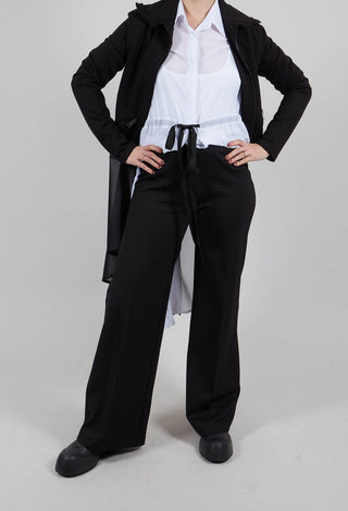 Hrvi Trousers in Black with White Stripes