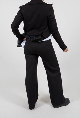 Hrvi Trousers in Black with White Stripes