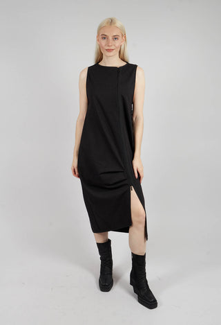 Prim Dress in Black with White Stripes