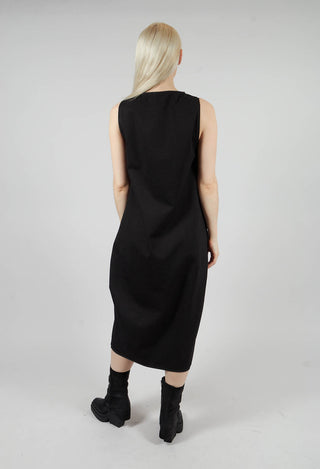 Prim Dress in Black with White Stripes