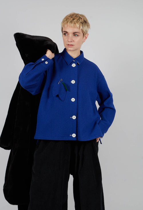 Brooch Shirt in Royal Blue