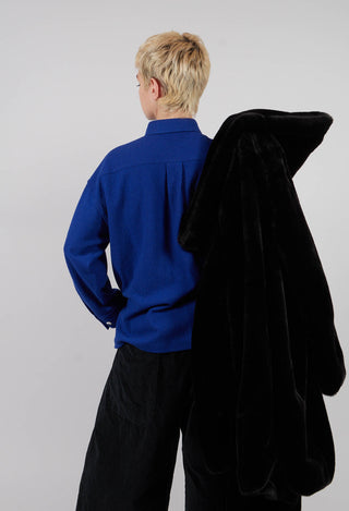 Brooch Shirt in Royal Blue