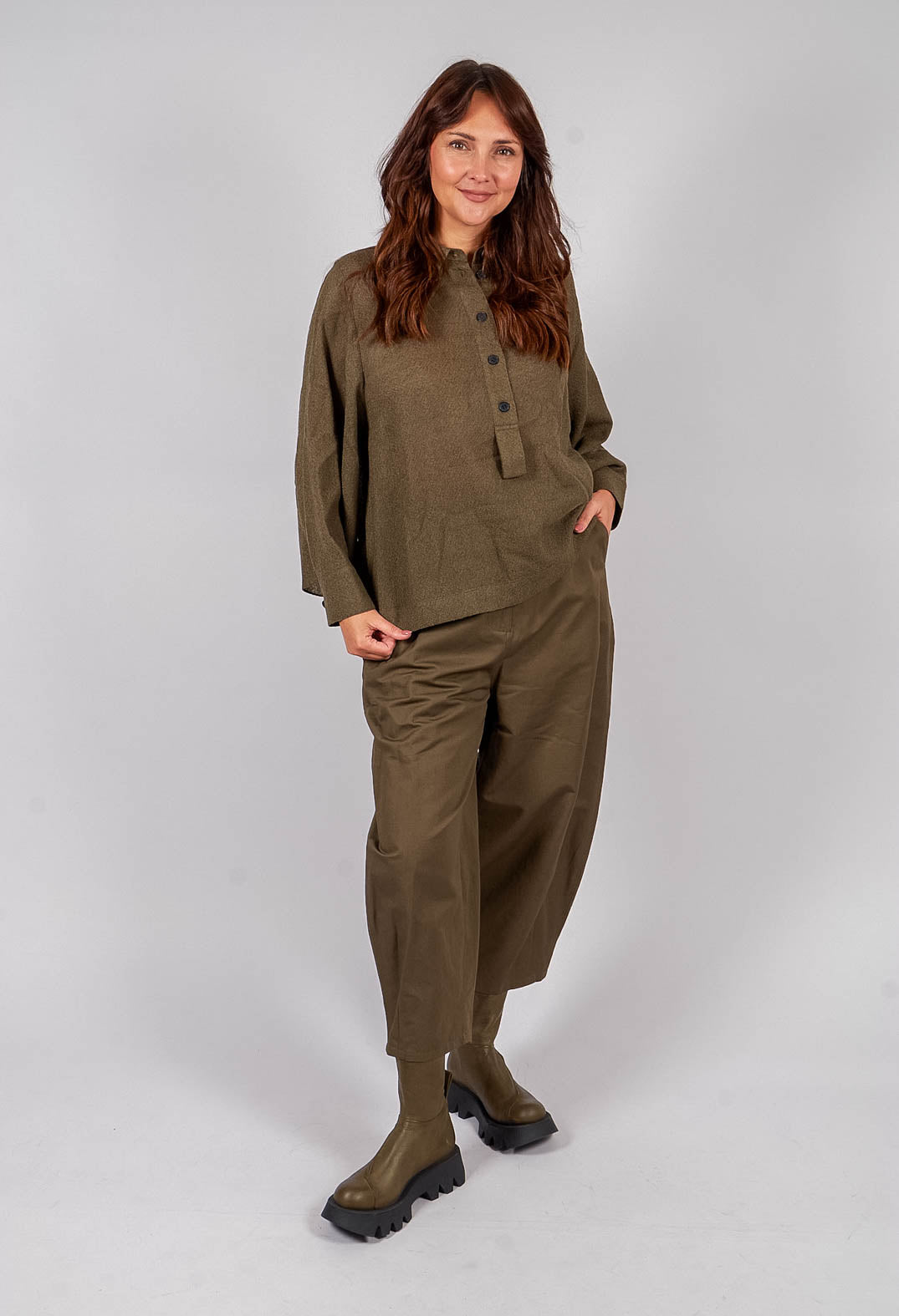 Tunic Top in Khaki and Navy