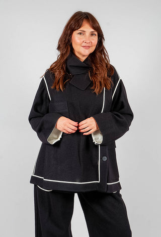 Funnel Neck Jacket in Black