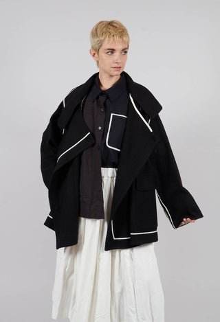 Funnel Neck Jacket in Black