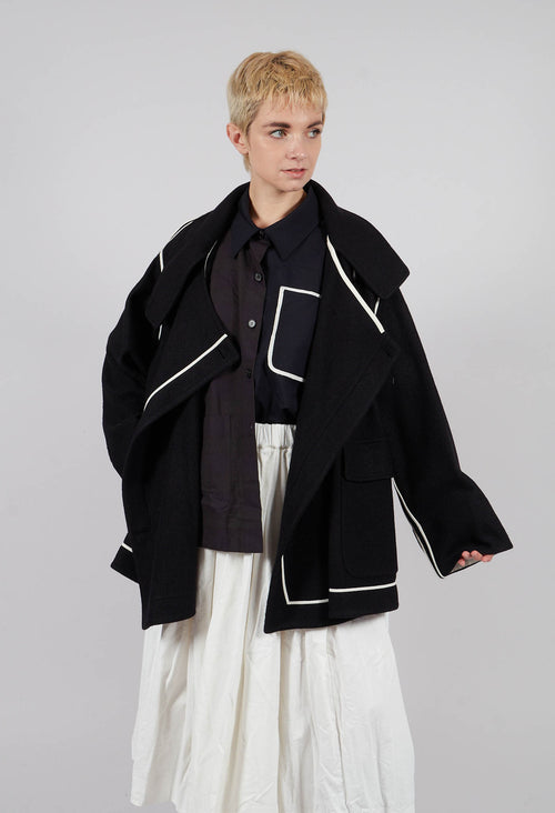 Funnel Neck Jacket in Black