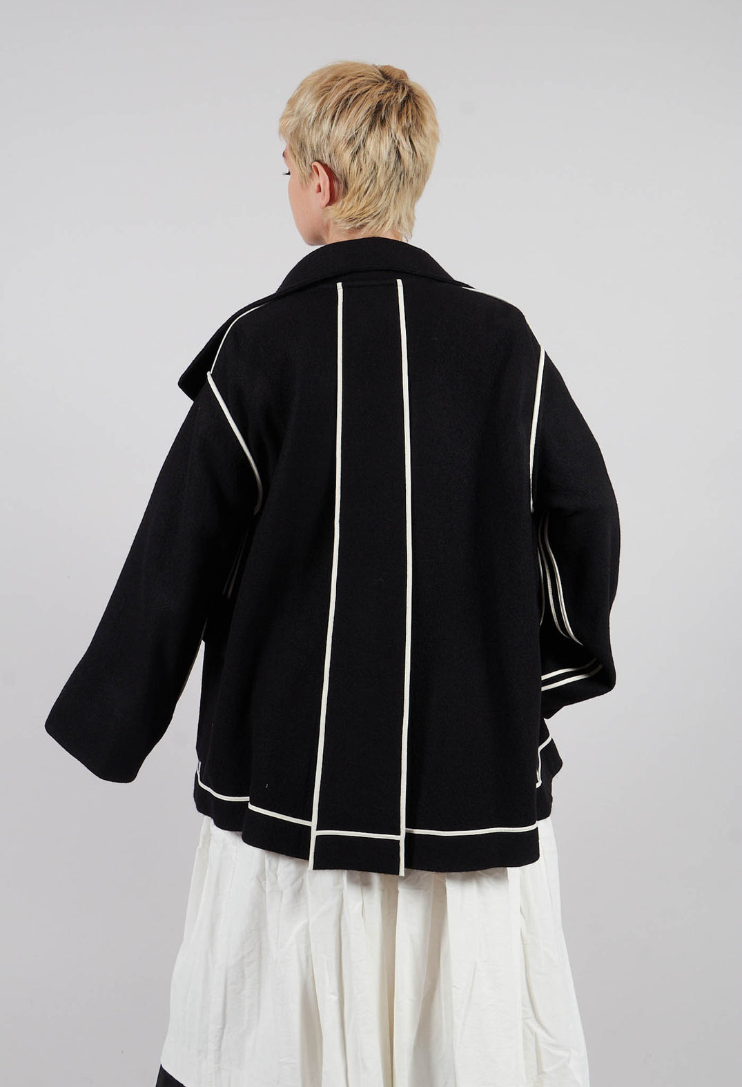 Funnel Neck Jacket in Black