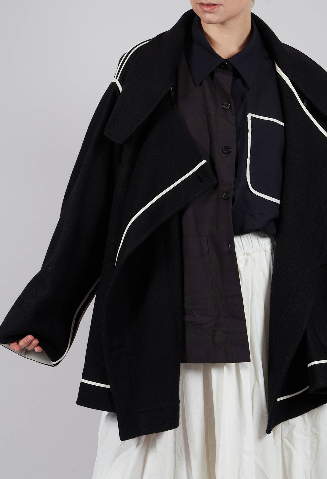 Funnel Neck Jacket in Black