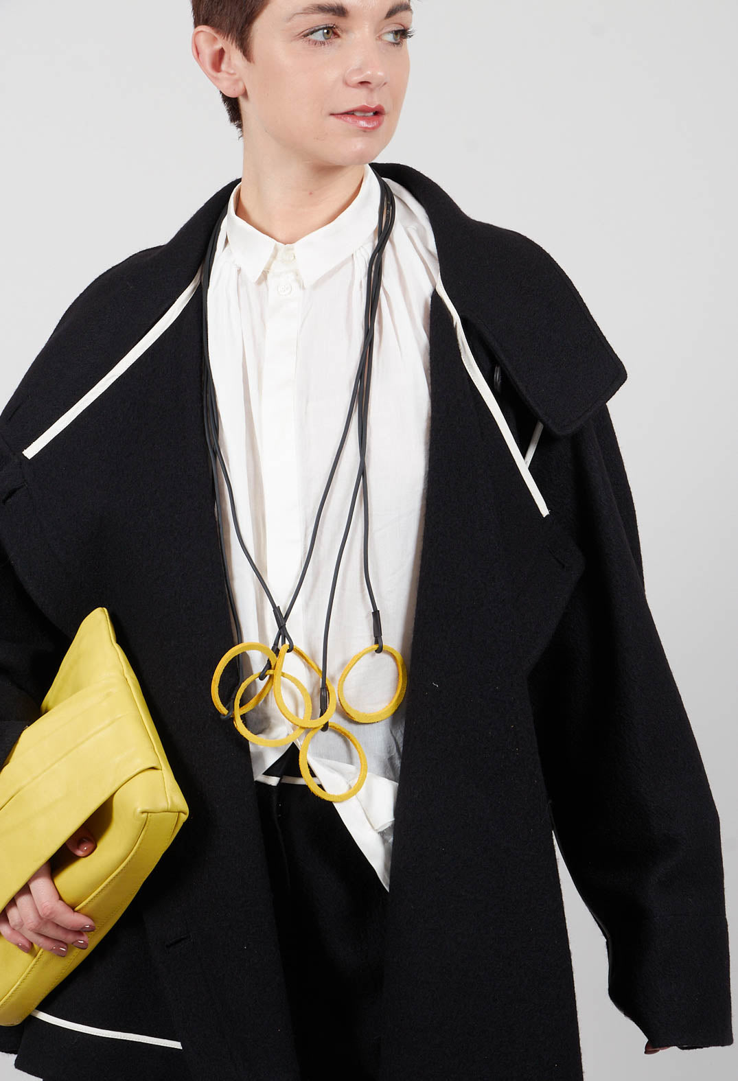 Funnel Neck Jacket in Black