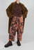Wide Leg Trouser in Brown Print