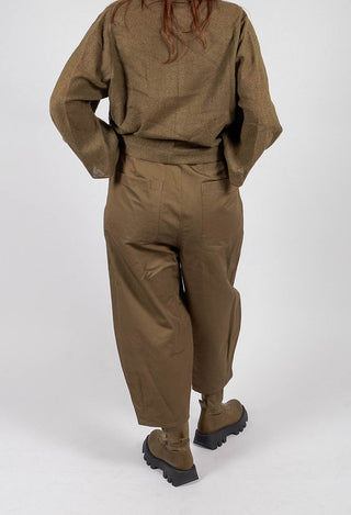 Barrel Leg Trouser in Brown