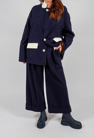 Turn-up Trouser in Navy