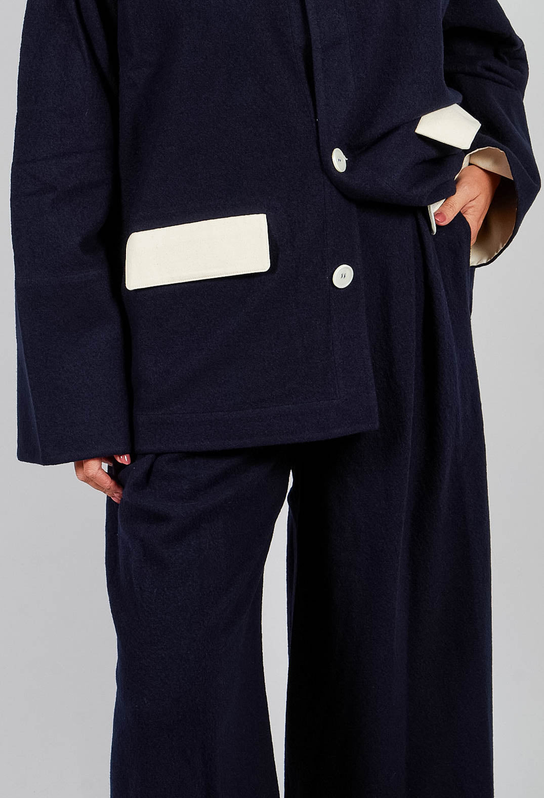 Turn-up Trouser in Navy