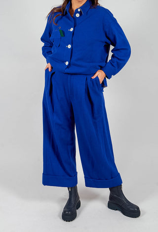 Turn-up Trouser in Royal Blue