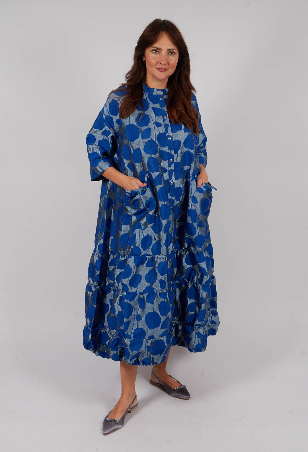 Bitte Kai Rand Flowerbomb Long Dress in Blue | Olivia May Bitte Kai Rand Flowerbomb Long Dress in Blue | Olivia May