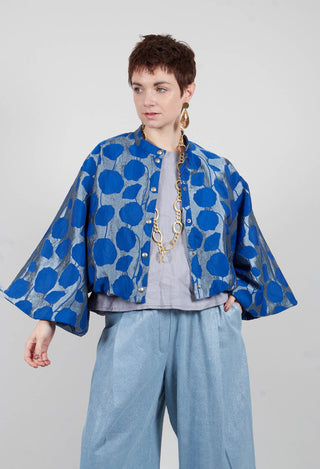 Flowerbomb Short Jacket in Blue