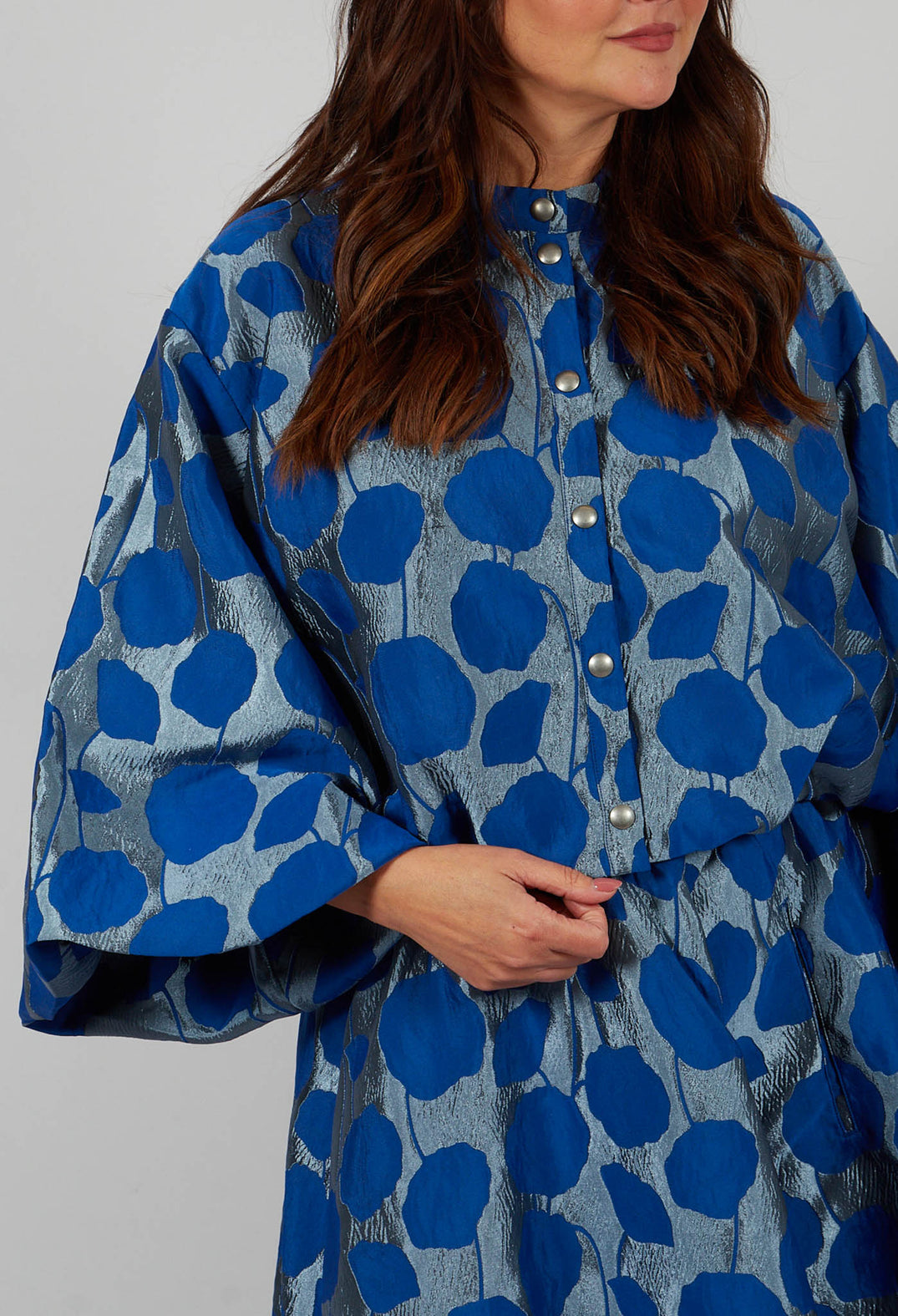 Flowerbomb Short Jacket in Blue