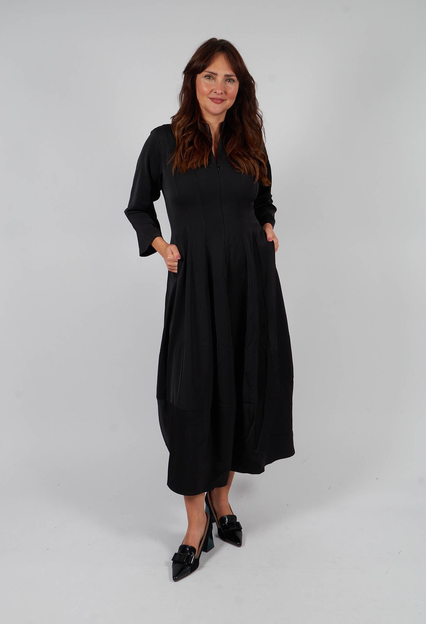 Bitte Kai Rand Sakura Stretch Dress with Collar in Black – Olivia May
