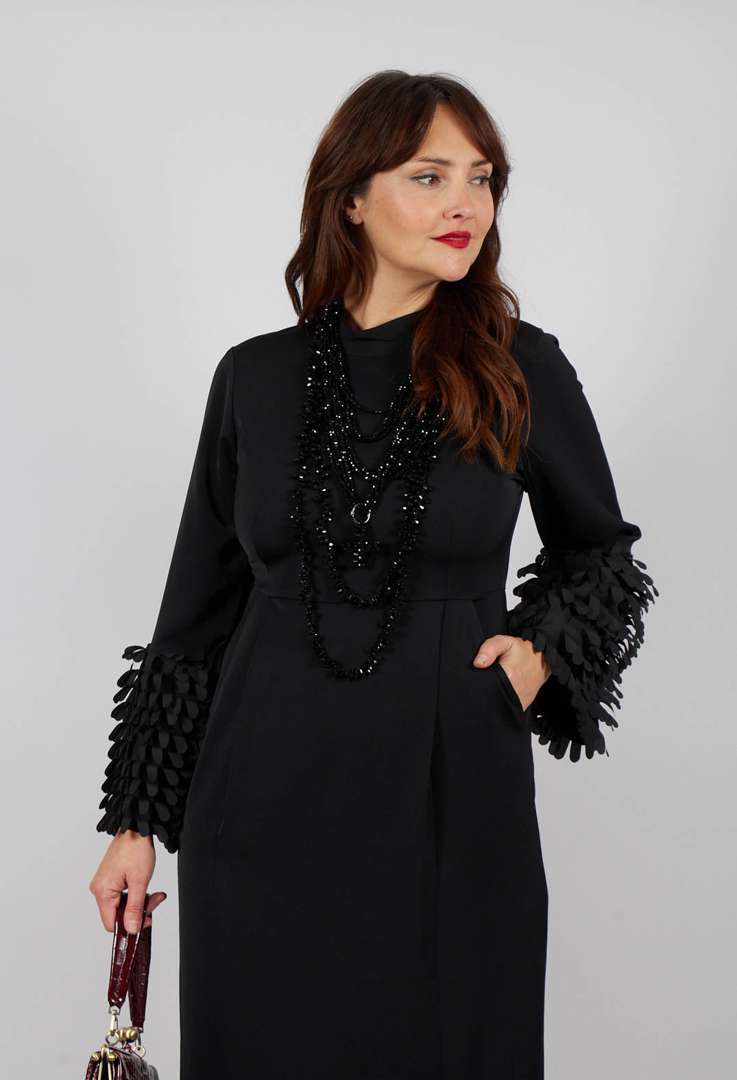 Bitte Kai Rand Sakura Stretch Dress with Ruffles in Black – Olivia May