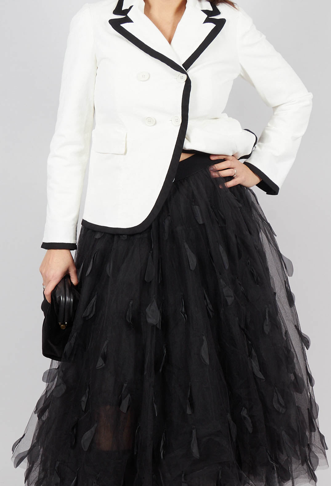 Feathers In The Sky Skirt in Black