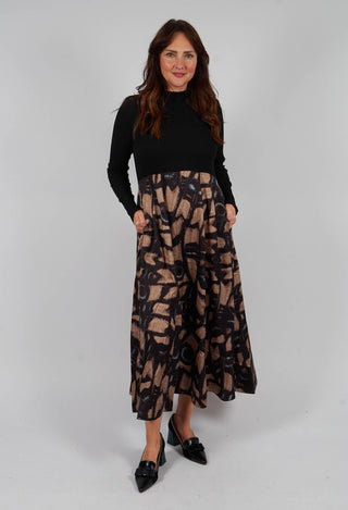 Kuhaki Dress with High Neck in Black