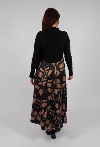 Kuhaki Dress with High Neck in Black