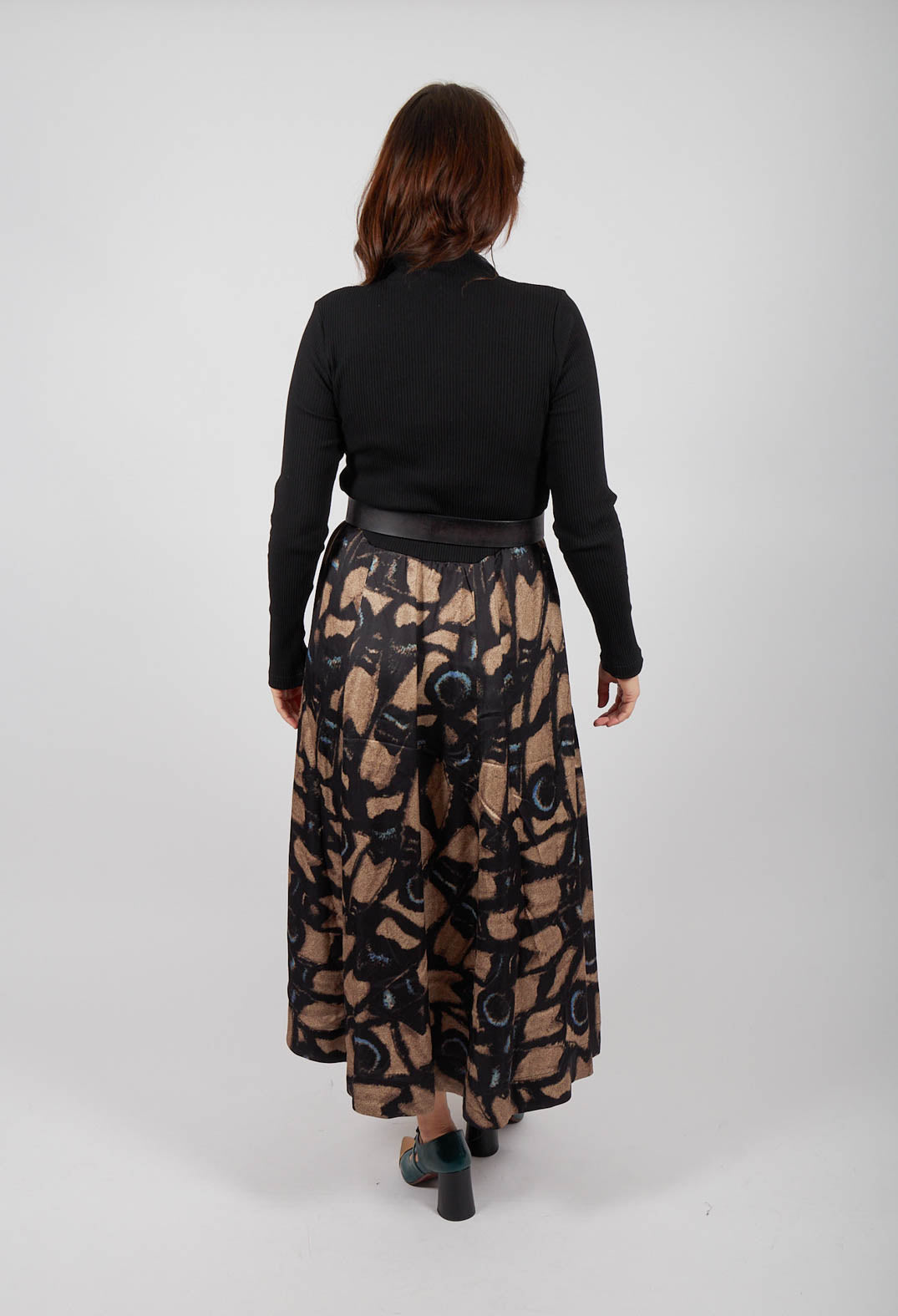 Kuhaki Dress with High Neck in Black