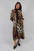 Haru Dress with Rib Detail in Feather Print
