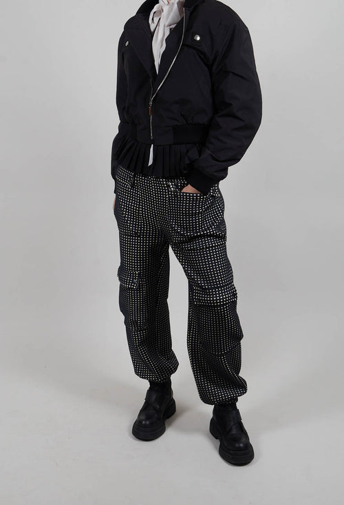 Scuba Tiles Pocket Trousers in Black