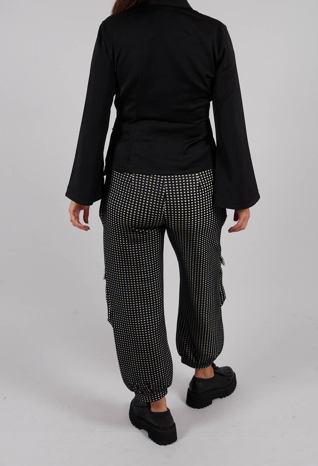 Scuba Tiles Pocket Trousers in Black