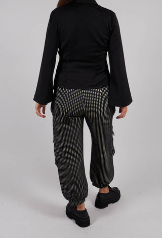 Scuba Tiles Pocket Trousers in Black