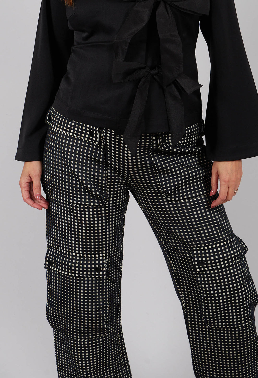 Scuba Tiles Pocket Trousers in Black