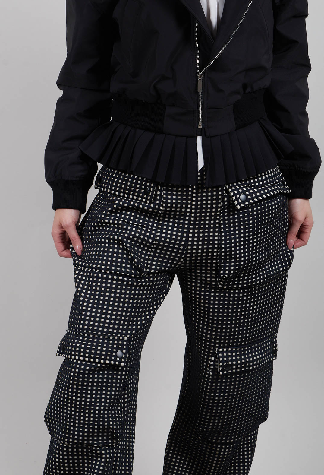 Scuba Tiles Pocket Trousers in Black