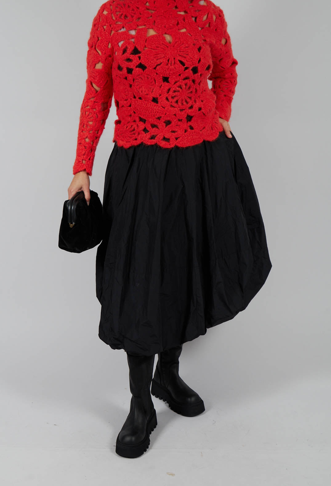 Puffball Skirt in Black