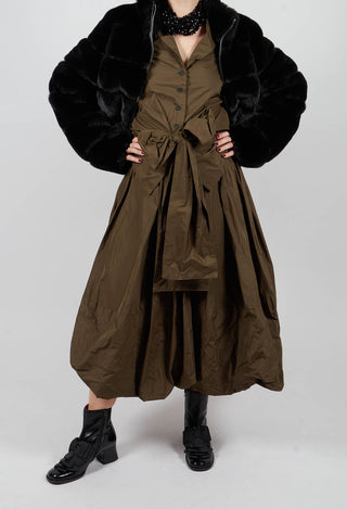 Puffball Skirt in Kaki