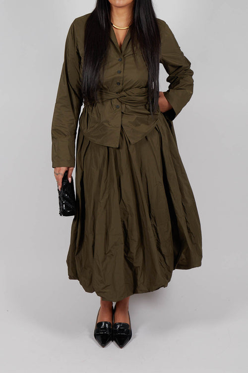 Puffball Skirt in Kaki