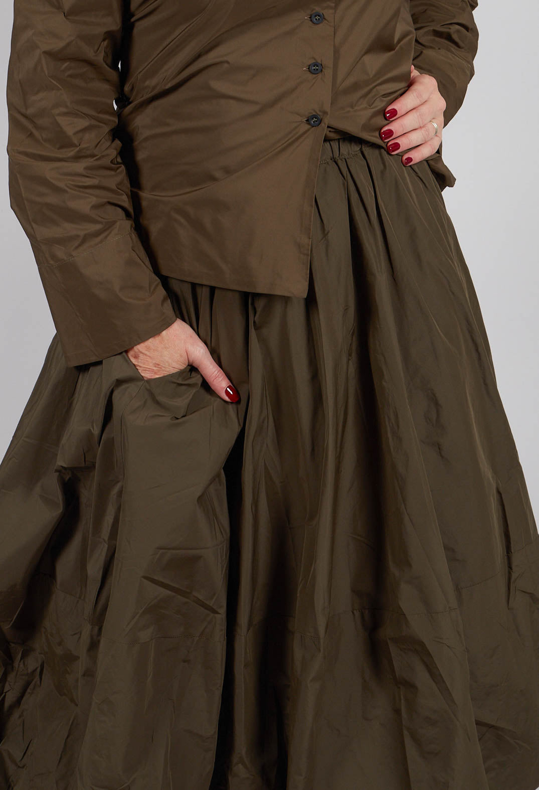 Puffball Skirt in Kaki