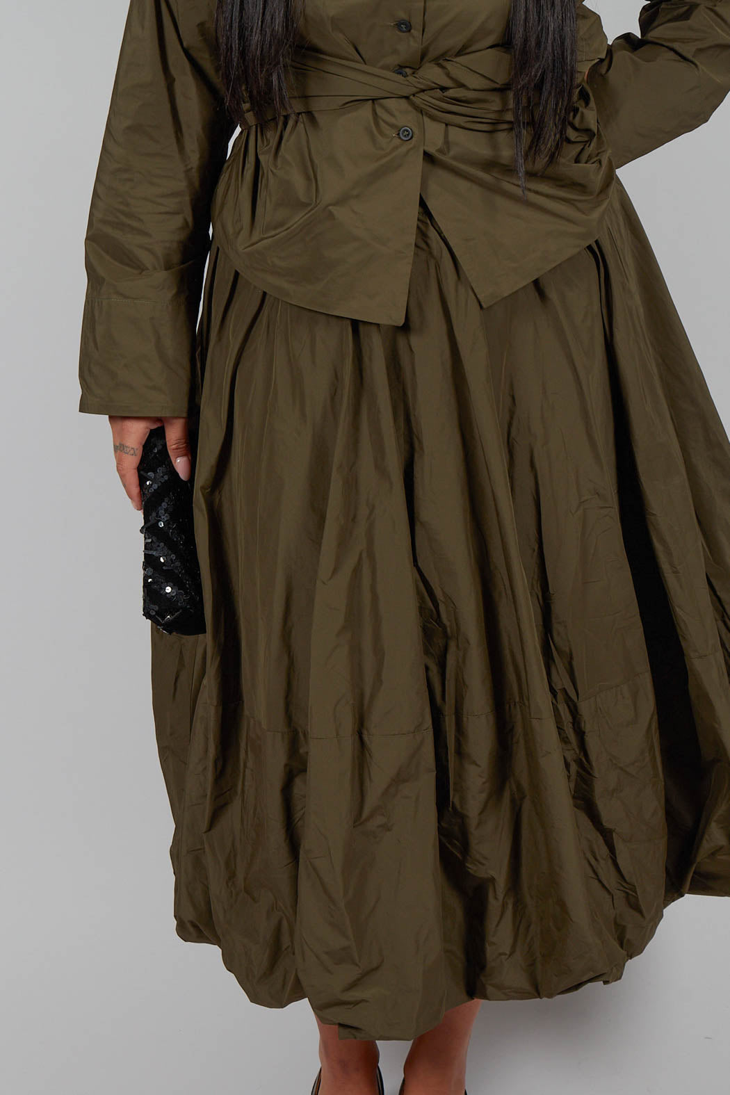 Puffball Skirt in Kaki