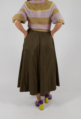 A-Line Skirt in Kaki