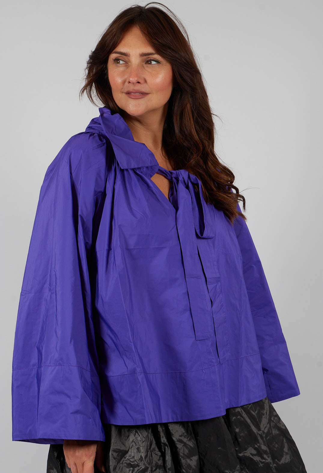 Collared Top in Indigo