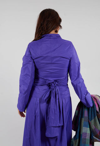 Collarless Blouse in Indigo
