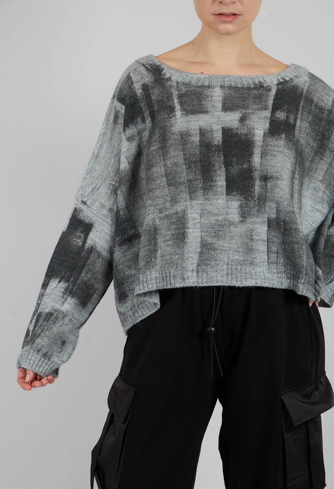 Cropped Jumper in Grey