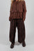 Wide Leg Trousers in Black and Brown