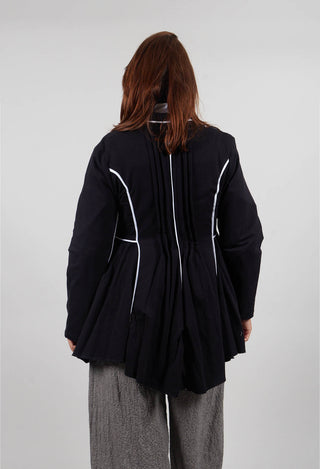 Contrast Detail Jacket in Black and White