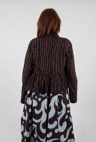 Cropped Jacket in Black and Brown