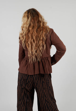 Cropped Jacket in Brown