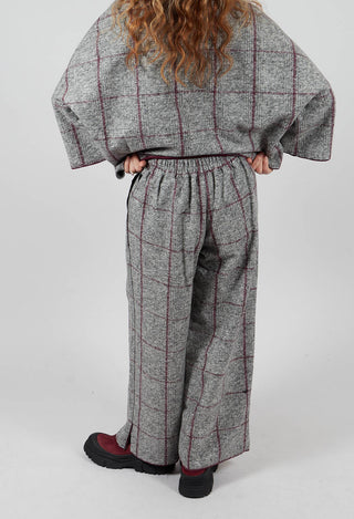 Ido Trousers in Graphite and Garnet